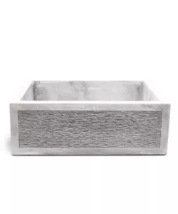 LAVELLO "BILBAO" ANTICATO COLORE GRIGIO - 45X35X16 CM